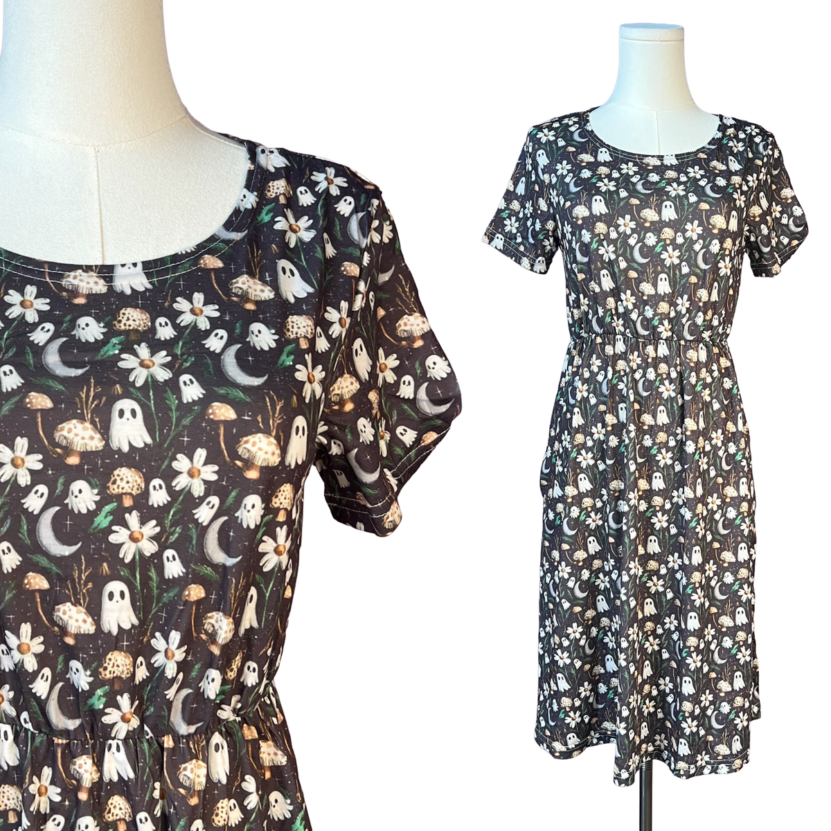 T-shirt Dress - Floral Haunting
