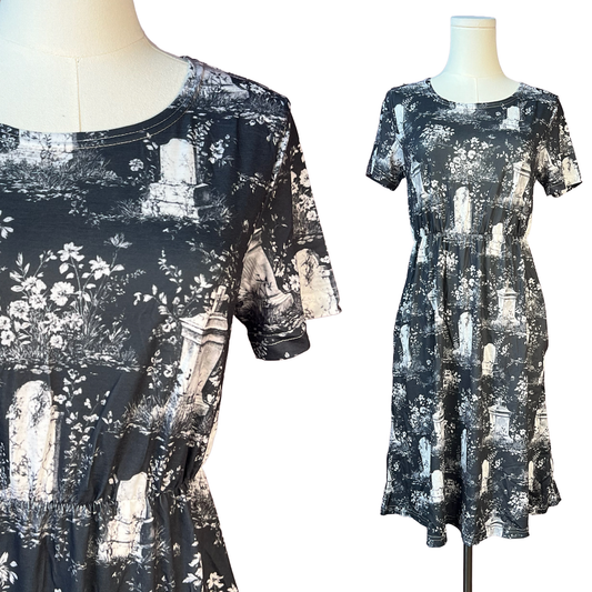 T-shirt Dress - Floral Graveyard