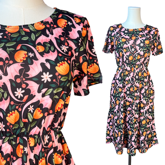T-shirt Dress - Floral Dragon