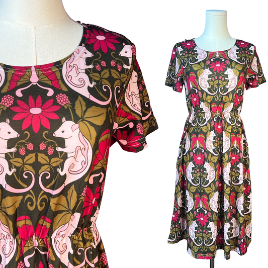 T-shirt Dress - Floral Possum