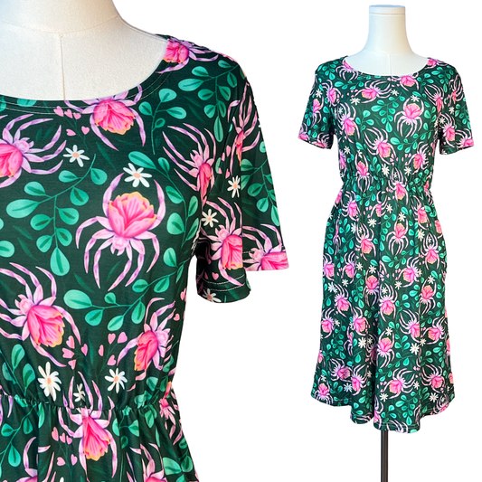 T-shirt Dress - Floral Spiders