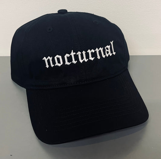 nocturnal - embroidered dad hat - READY TO SHIP