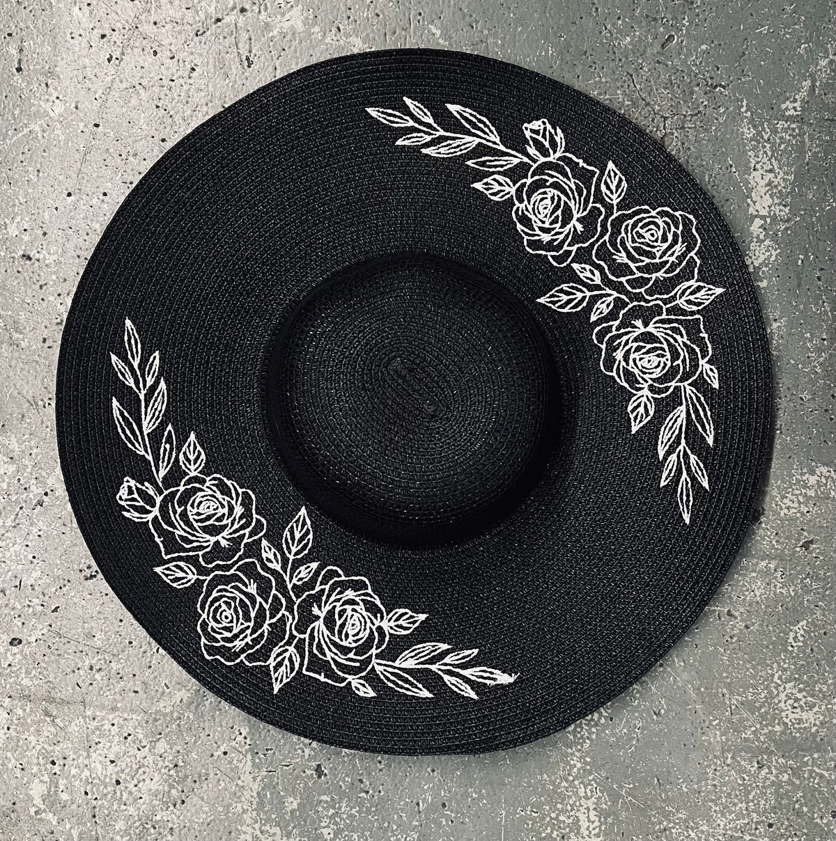 Floppy Sun Hat - XL Brim - Roses