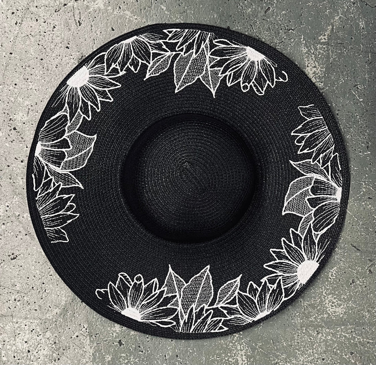 Floppy Sun Hat - XL Brim - Sunflower Crown