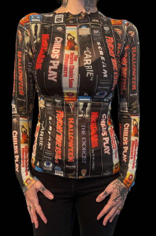 Sheer Mesh Top - Horror Movies
