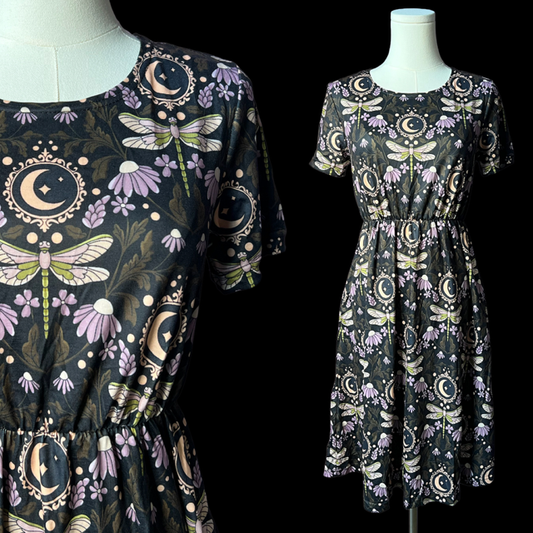 T-shirt Dress - Floral Dragonflies