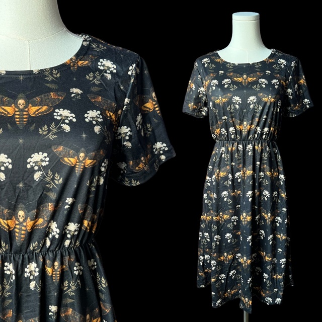 T-shirt Dress - Floral Death Moths