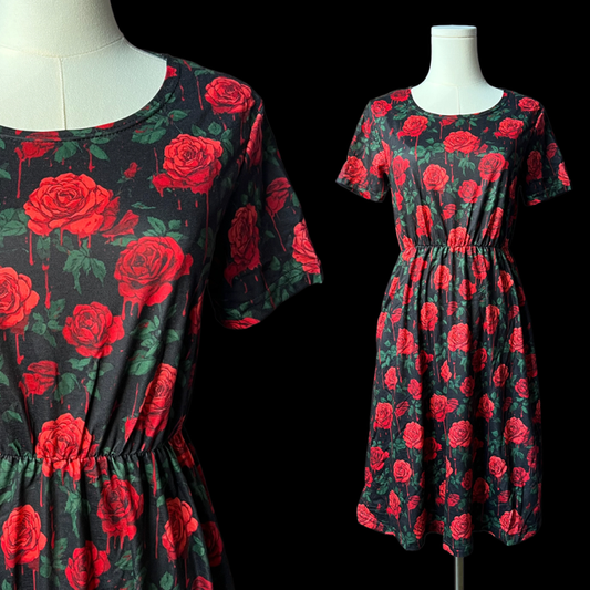 T-shirt Dress - Bloody Roses