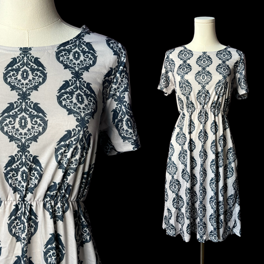 T-shirt Dress - Raven Damask
