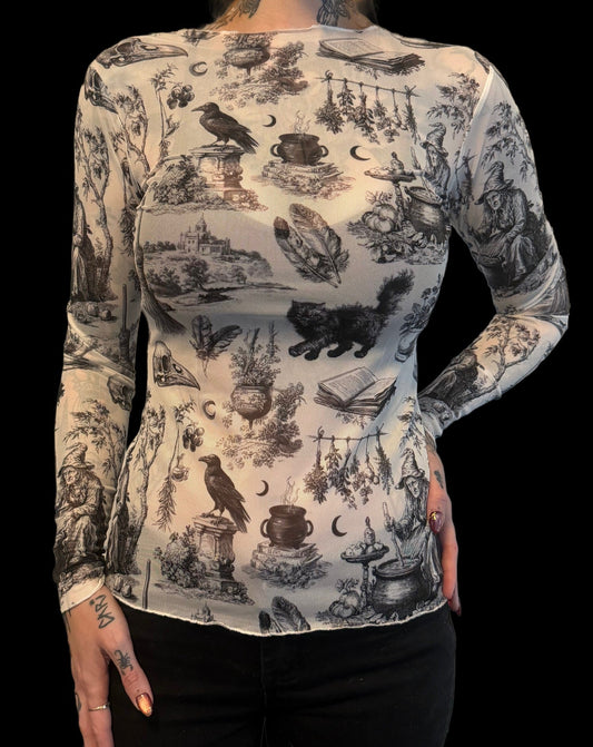 Sheer Mesh Top - Witchcraft