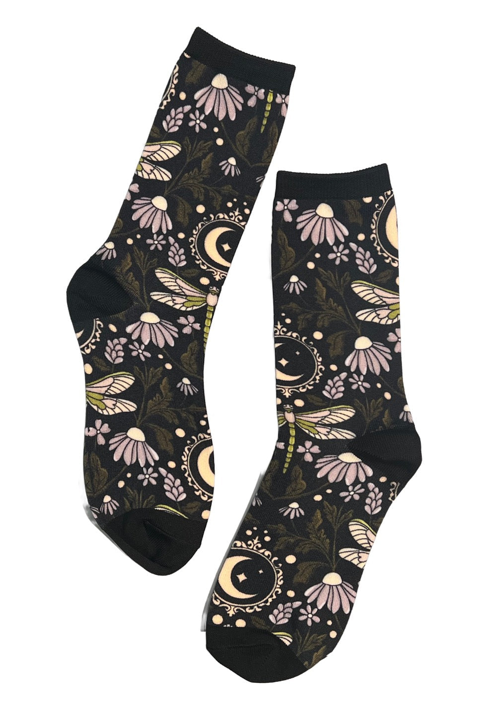 Novelty Socks - floral dragonflies