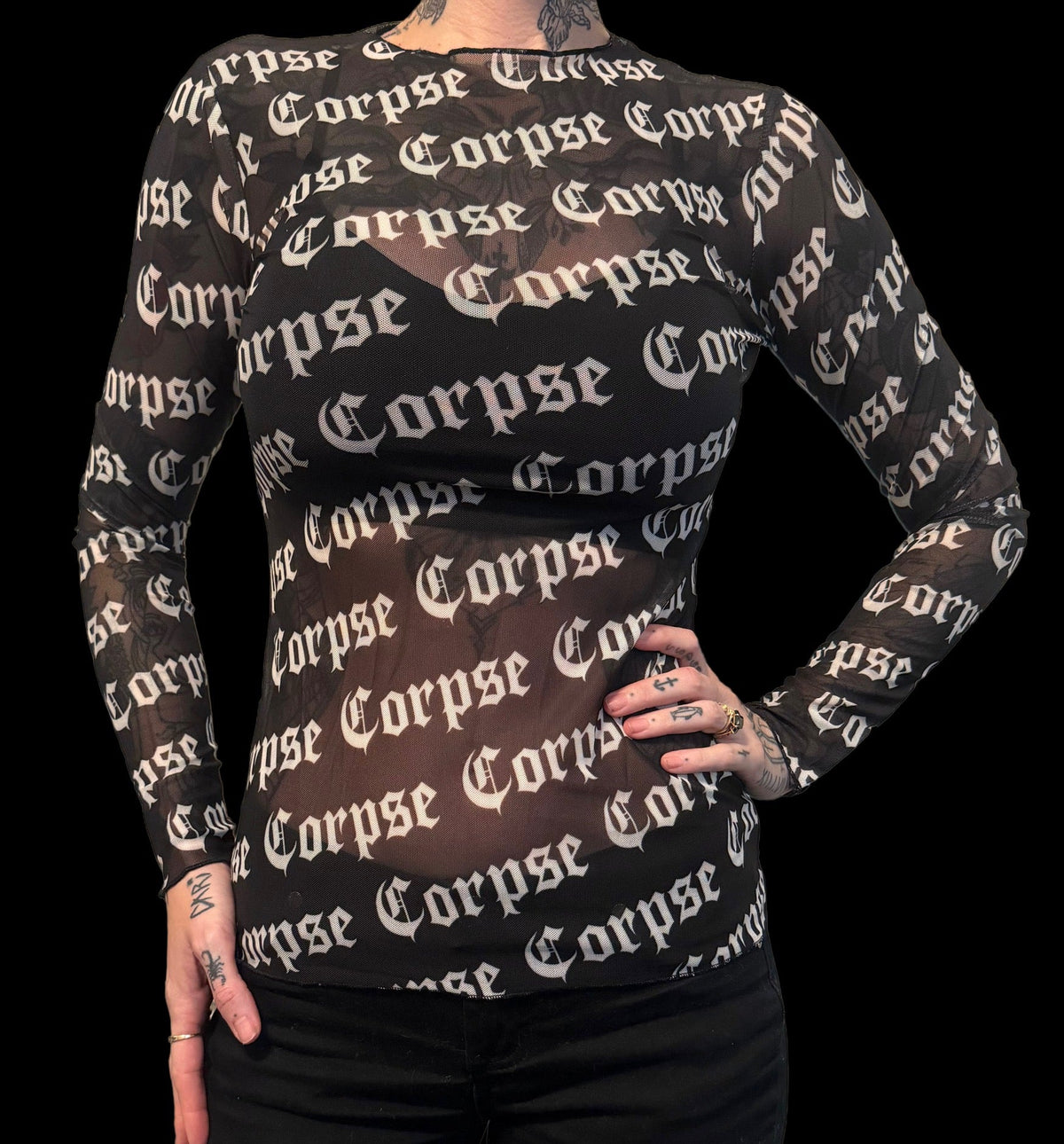 Sheer Mesh Top - Corpse