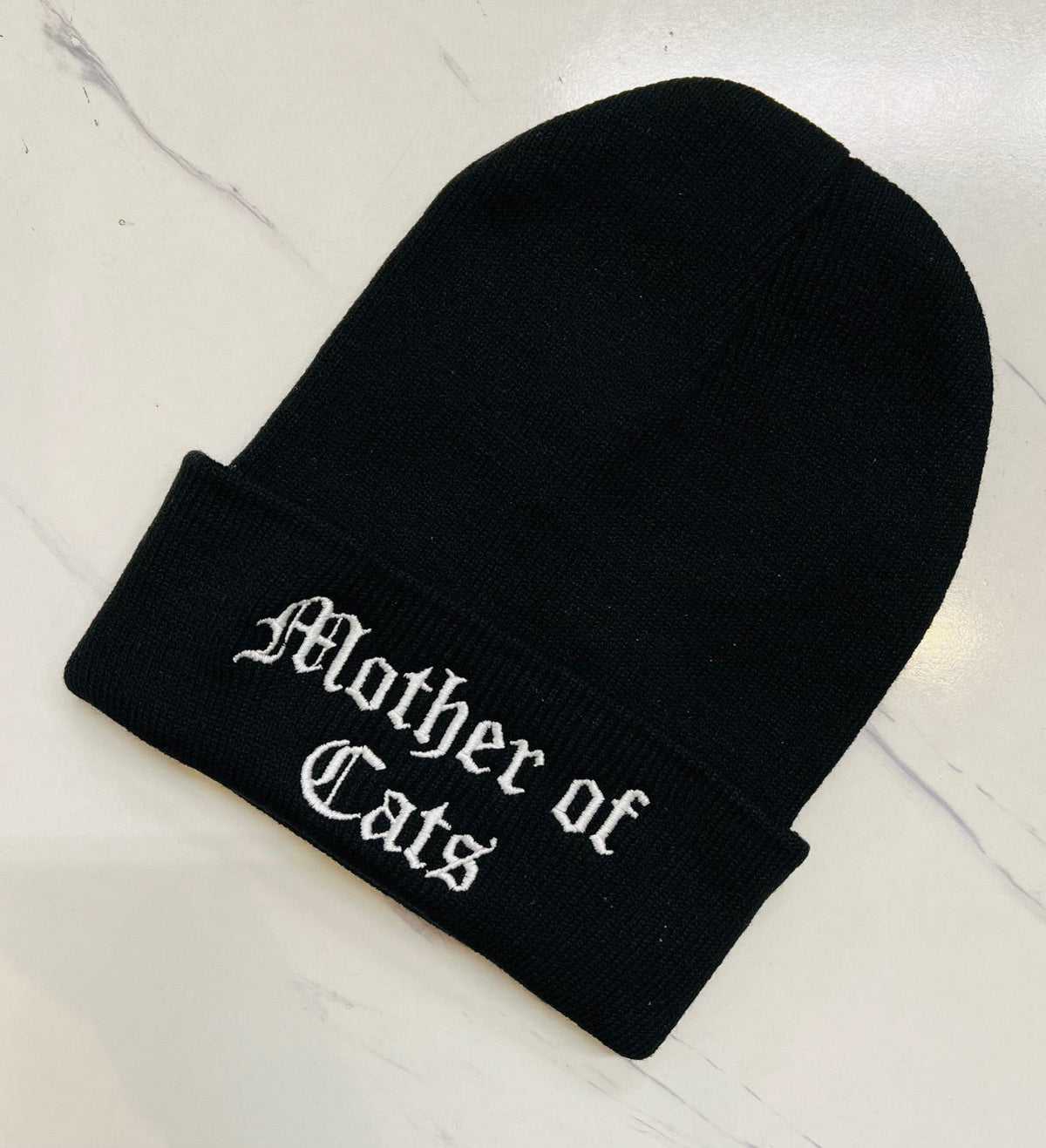 Vegan Beanie - Mother of Cats - READY TO SHIP