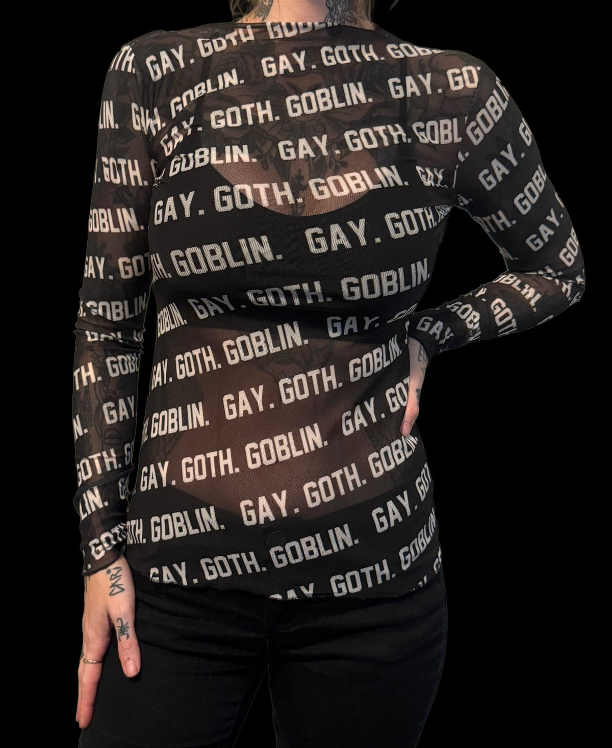 Sheer Mesh Top - Gay. Goth. Goblin.