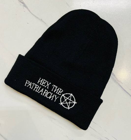 Vegan Beanie - Hex the Patriarchy - READY TO SHIP
