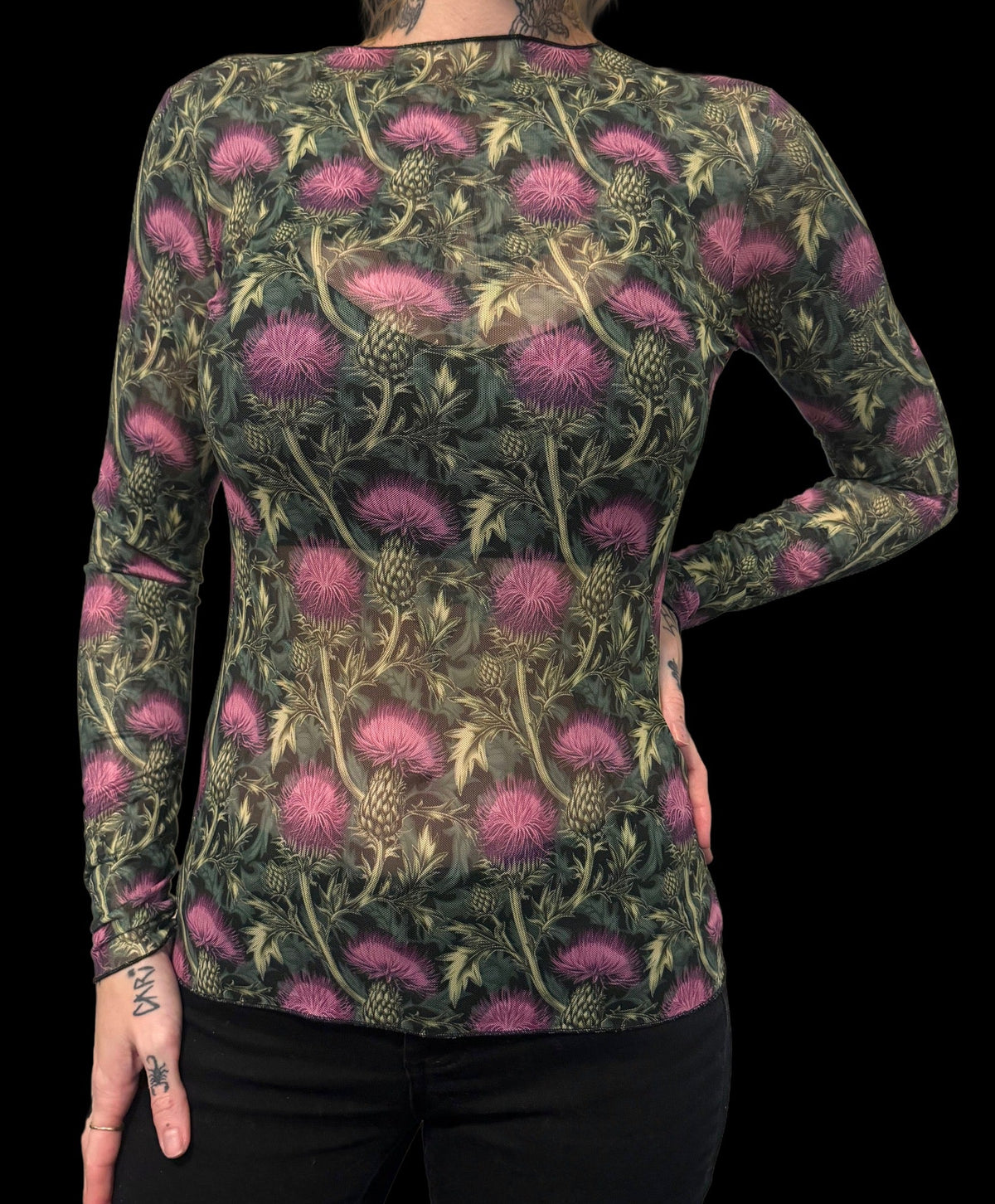 Sheer Mesh Top - Thistles