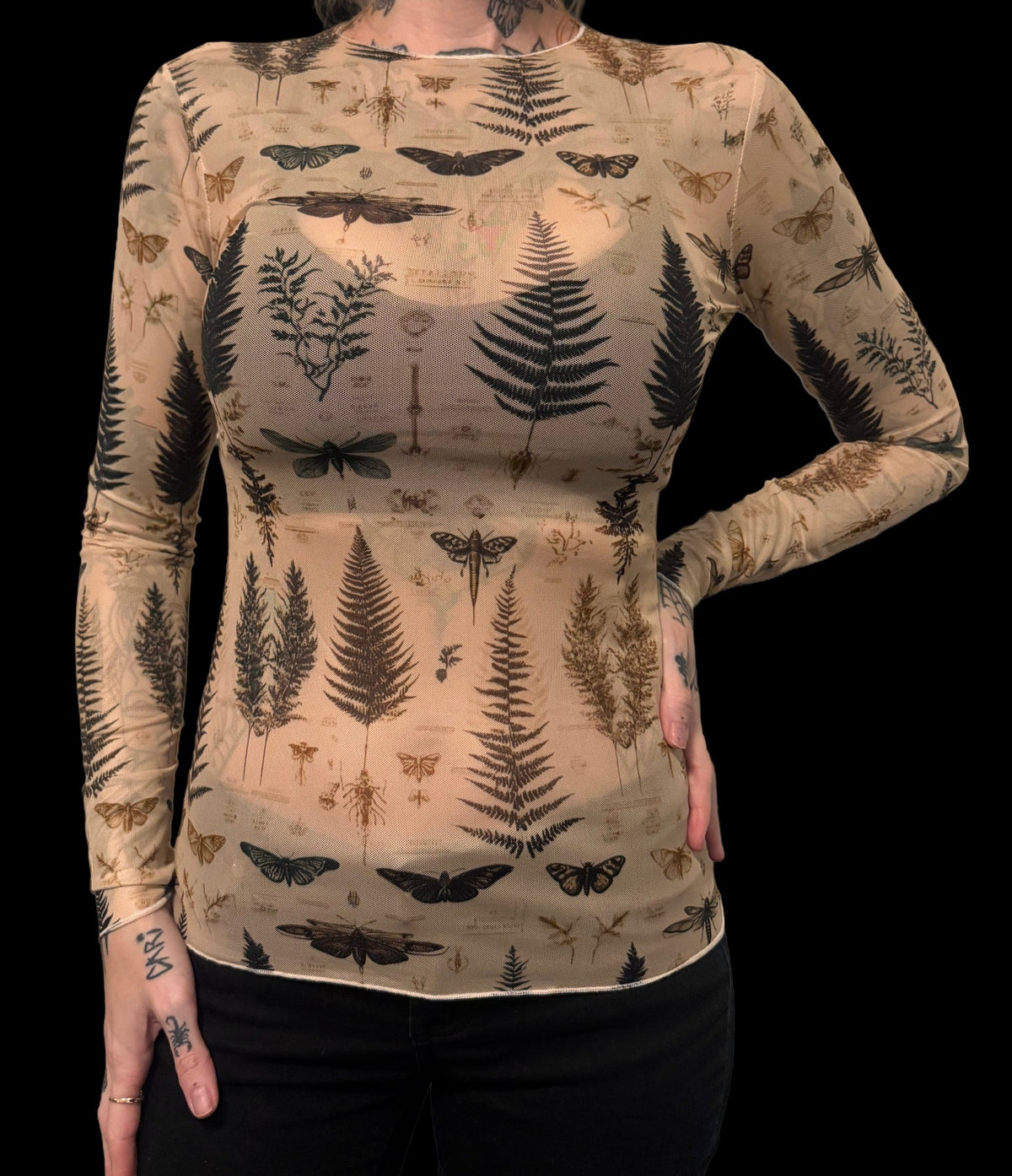 Sheer Mesh Top - Naturalist