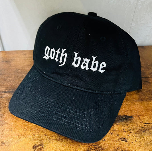 goth babe - embroidered dad hat - READY TO SHIP