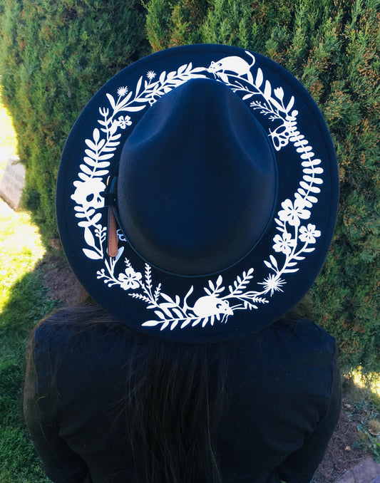 Vegan Felt Hat - Springtime Spooky