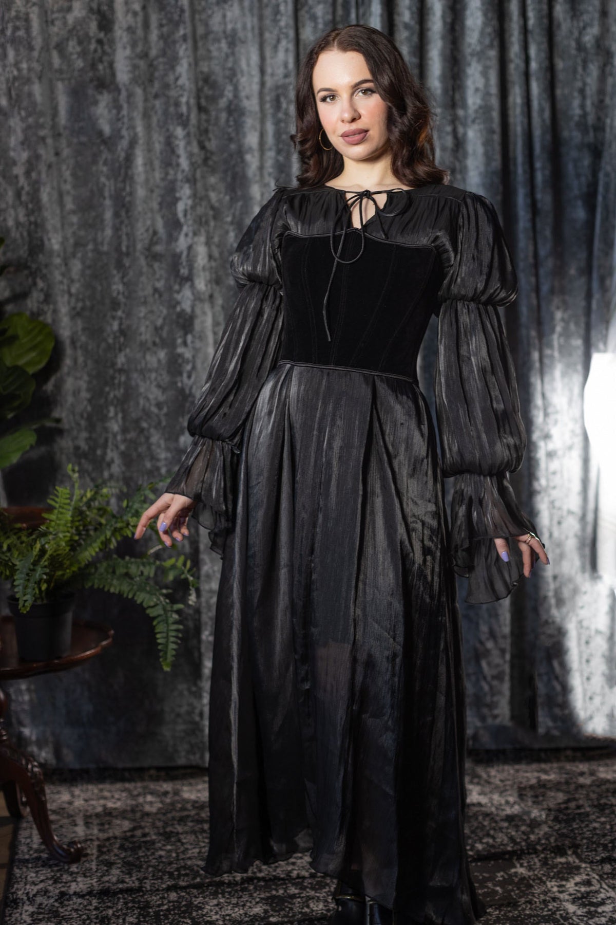 Edith - Metallic Haunting Gown - READY TO SHIP