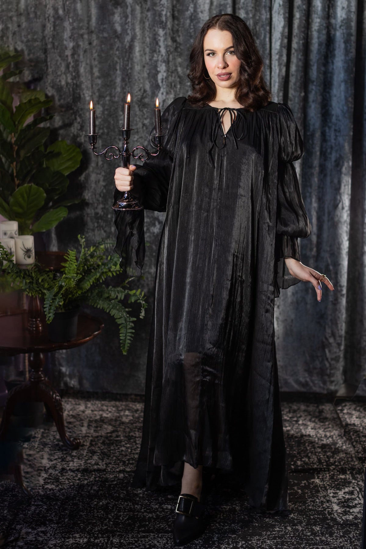 Edith - Metallic Haunting Gown - READY TO SHIP