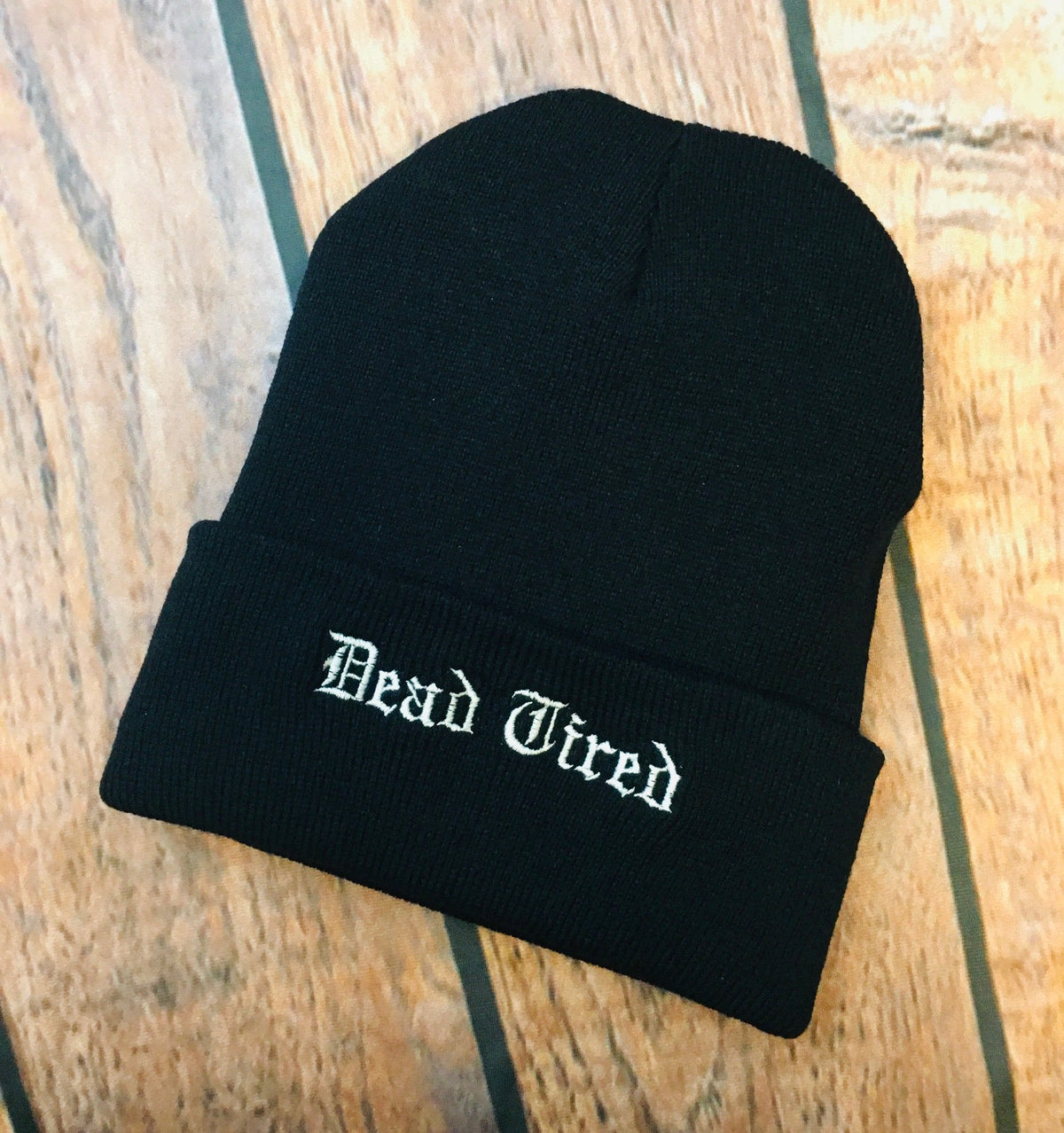 Vegan Beanie - "Dead Tired" - READY TO SHIP