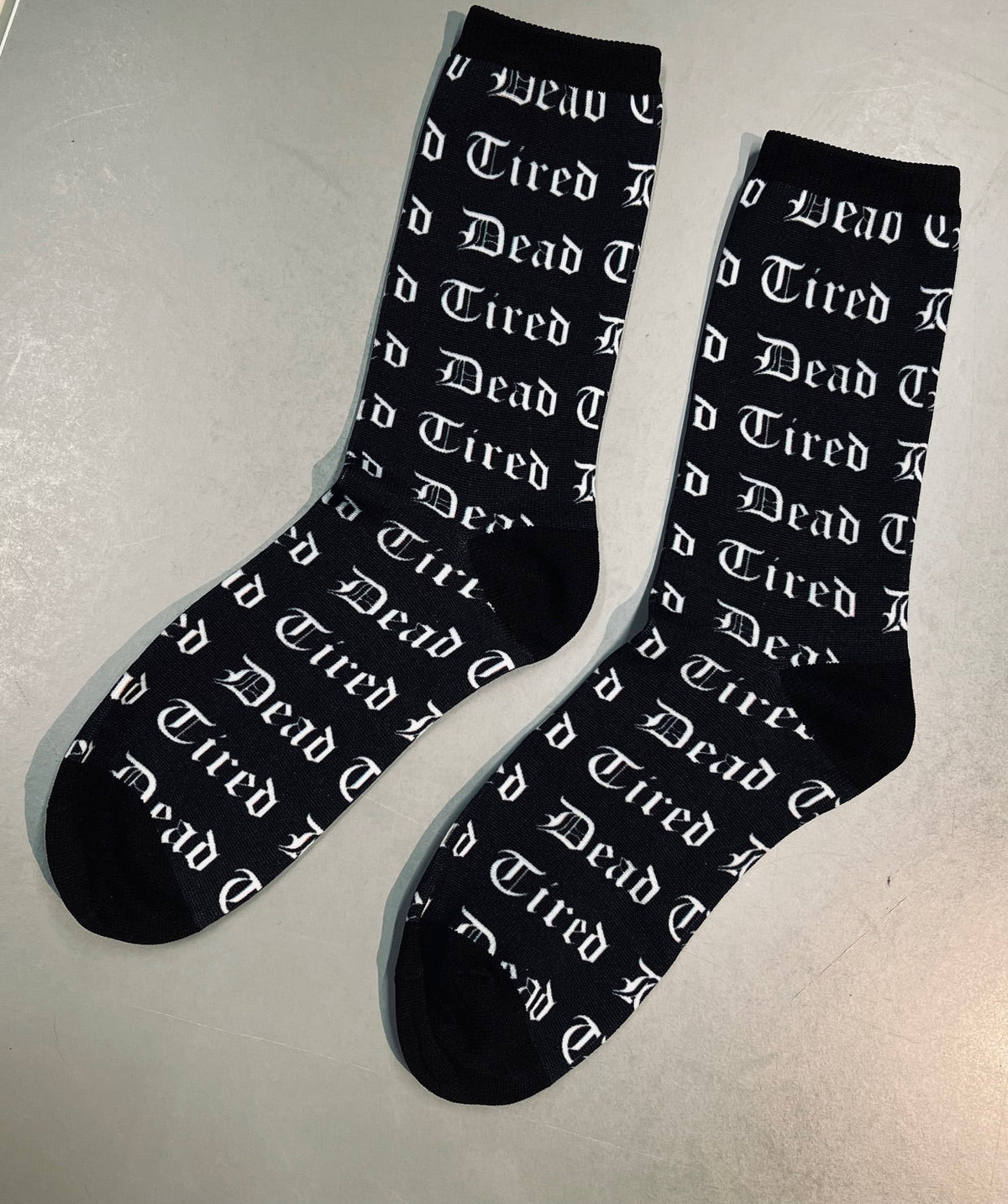 Novelty Socks - Dead Tired - Ready To Ship