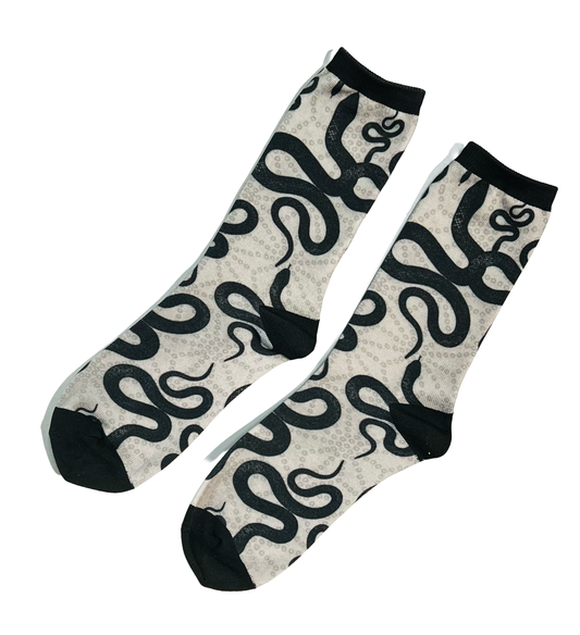 Novelty Socks - Black Snakes