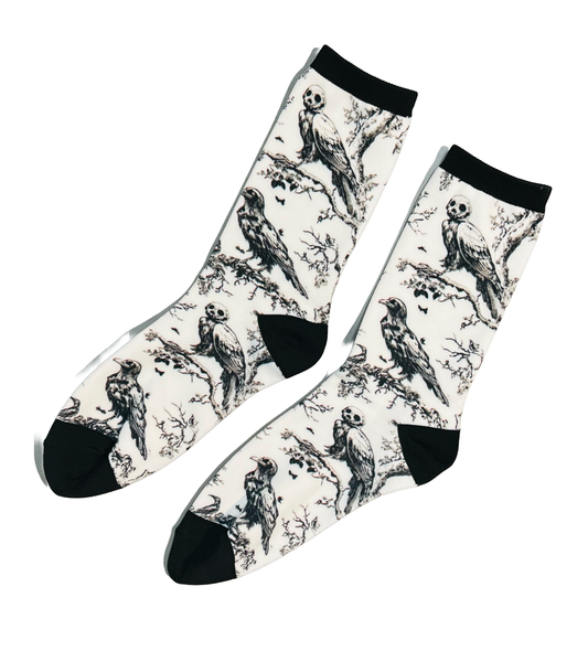 Novelty Socks - Raven Toile de Jouy
