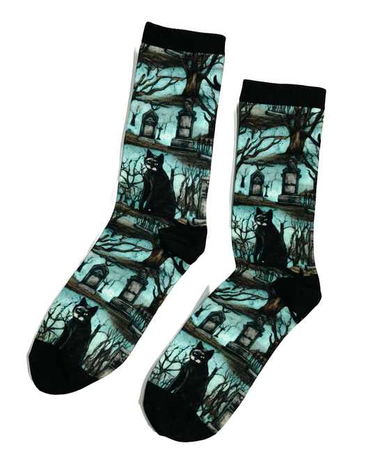 Novelty Socks - Cemetery Cats