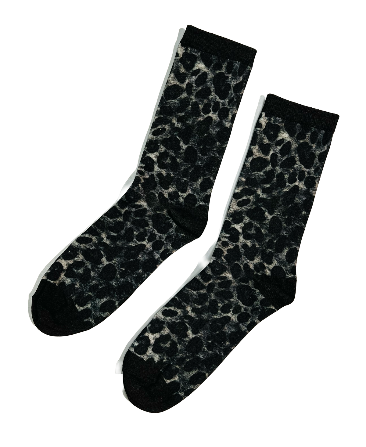 Novelty Socks - Black Leopard