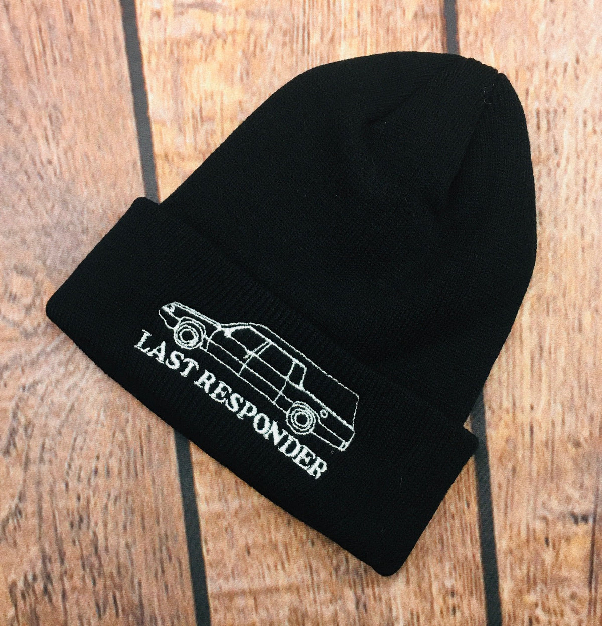 Vegan Beanie - "last responder" - READY TO SHIP