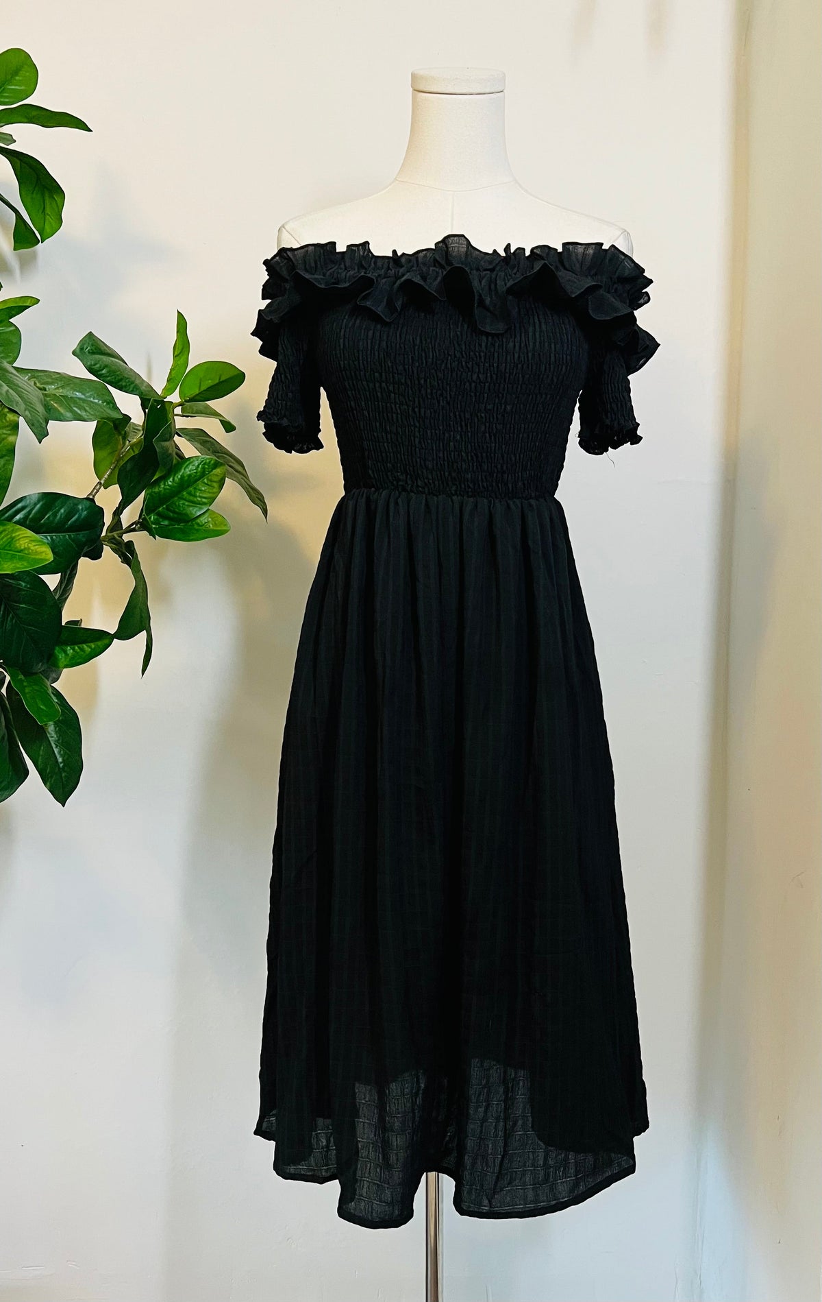 Hilda - Dark Plaid Cottage Dress - READY TO SHIP