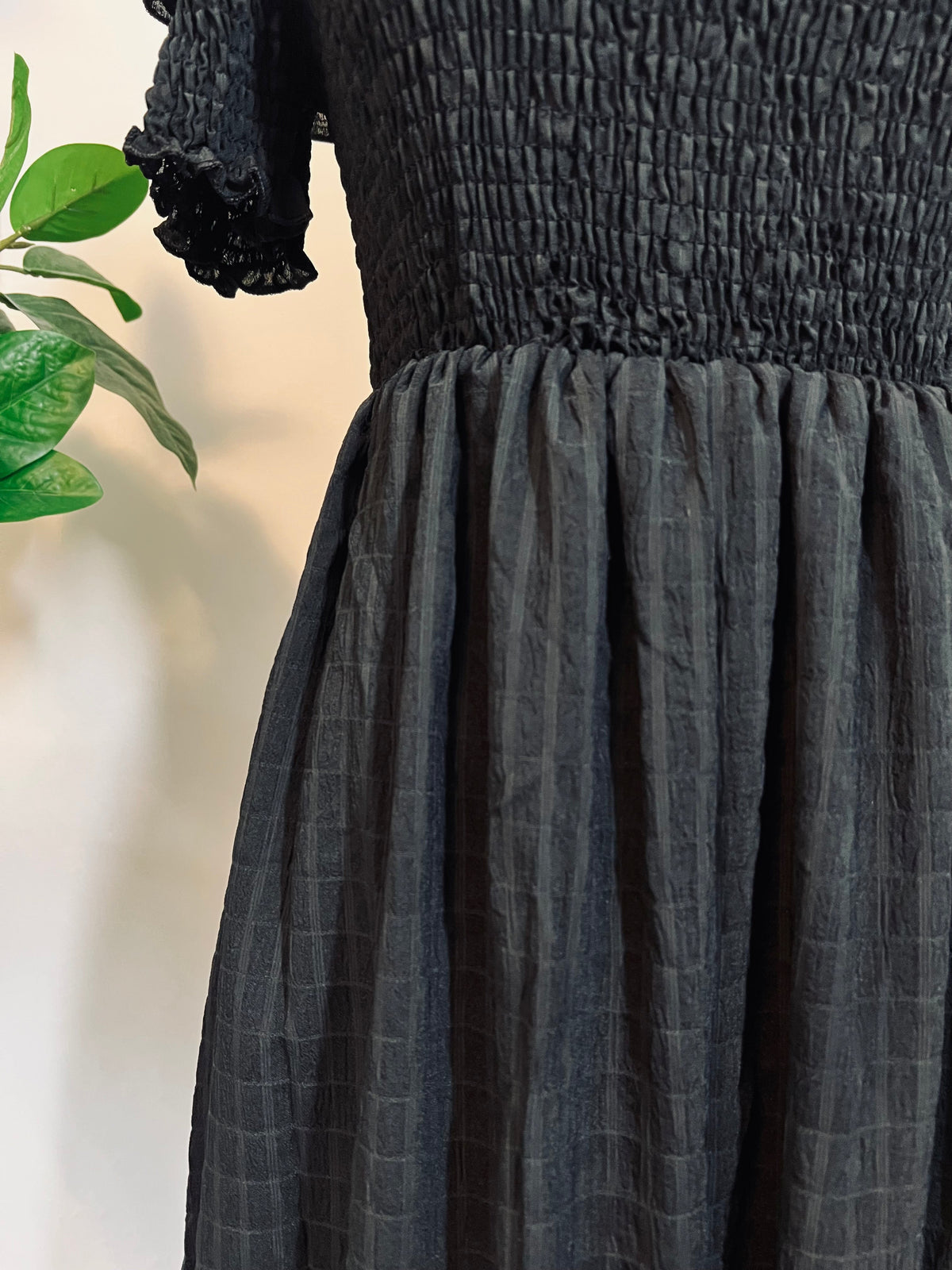 Hilda - Dark Plaid Cottage Dress - READY TO SHIP