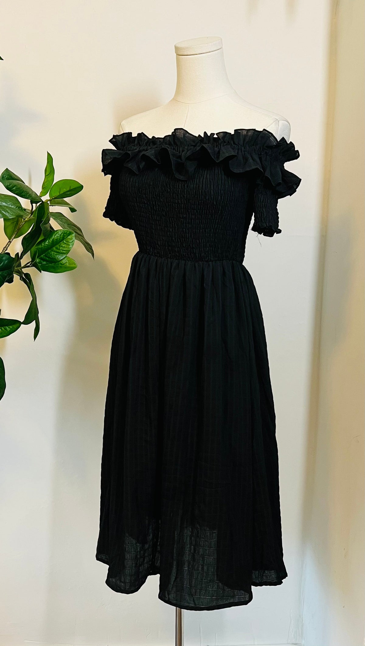 Hilda - Dark Plaid Cottage Dress - READY TO SHIP
