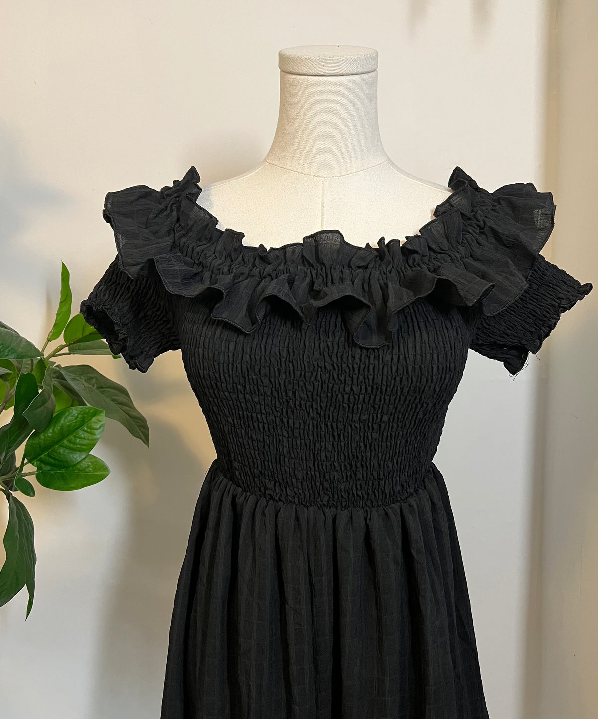Hilda - Dark Plaid Cottage Dress - READY TO SHIP