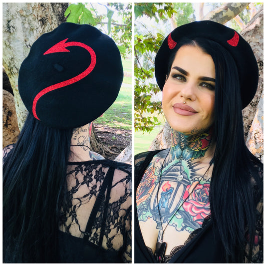 Vegan Beret - Devil