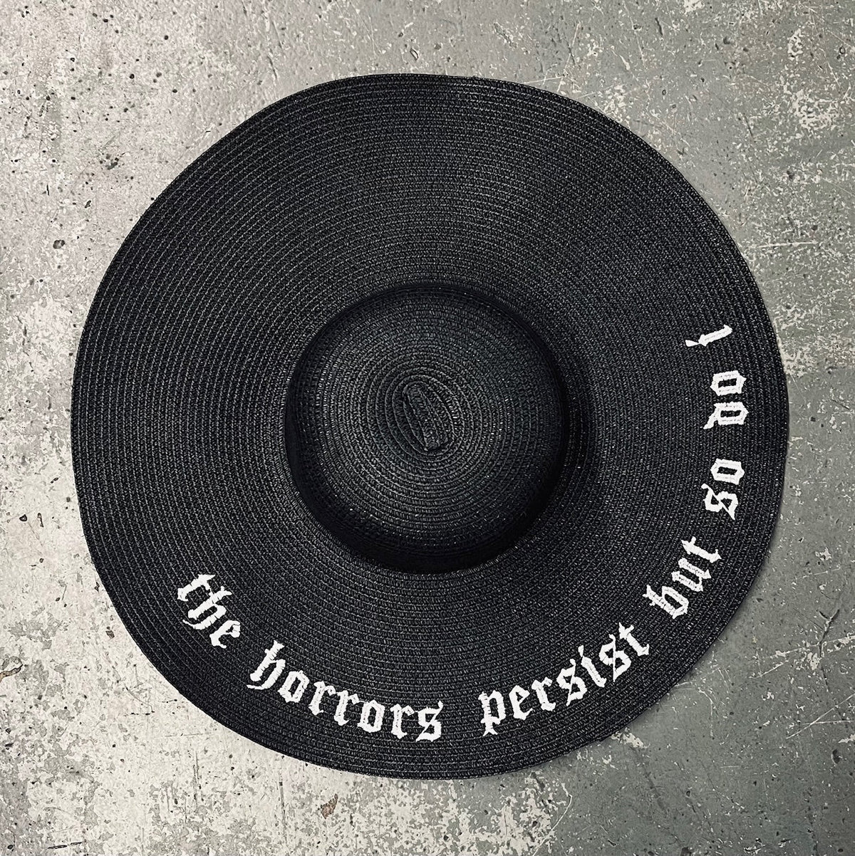 Floppy Sun Hat - XL Brim - the horrors persist but so do I