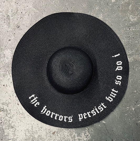 Floppy Sun Hat - XL Brim - the horrors persist but so do I