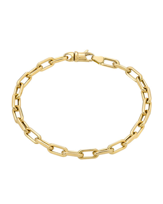 14k Gold Large Open Link Chain Bracelet