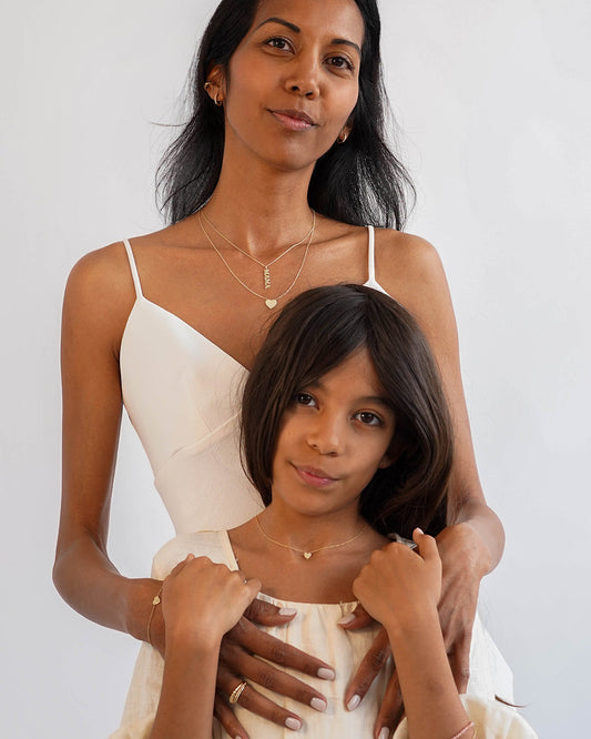 14K Gold Heart Necklaces - Mommy + Me