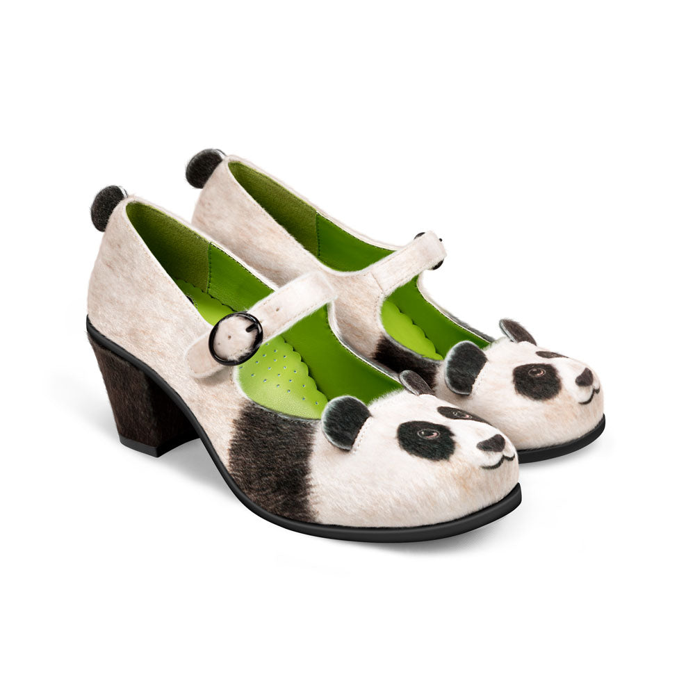 Panda Women's Mary Jane  Mid Heels