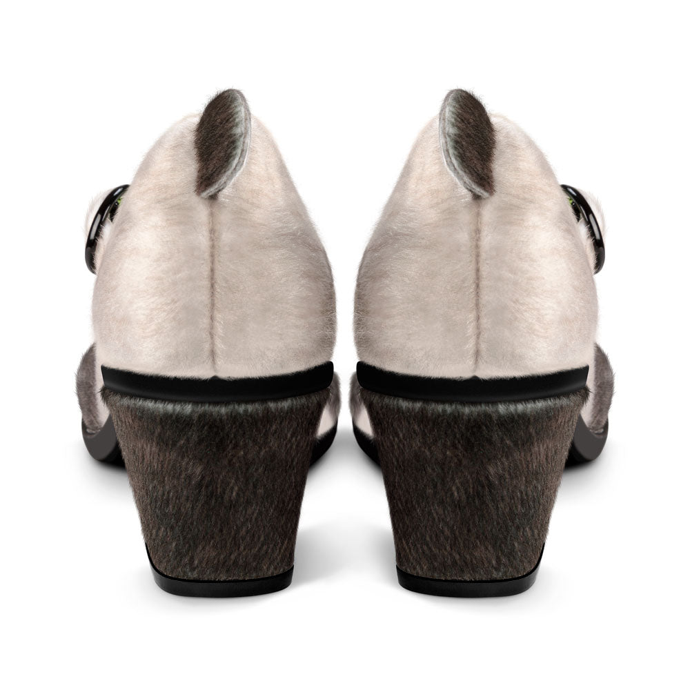 Panda Women's Mary Jane  Mid Heels