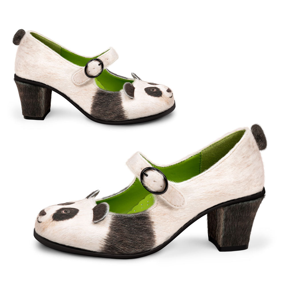 Panda Women's Mary Jane  Mid Heels
