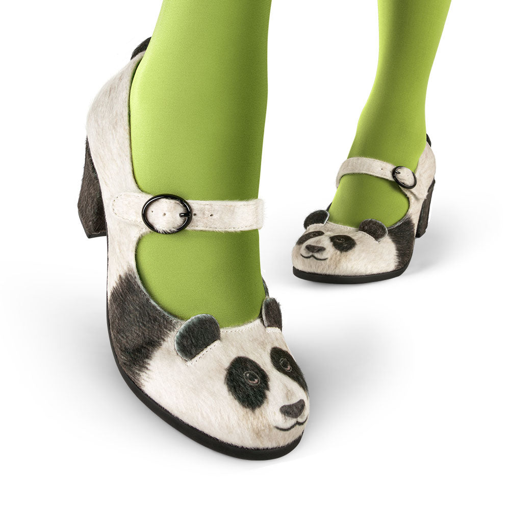 Panda Women's Mary Jane  Mid Heels