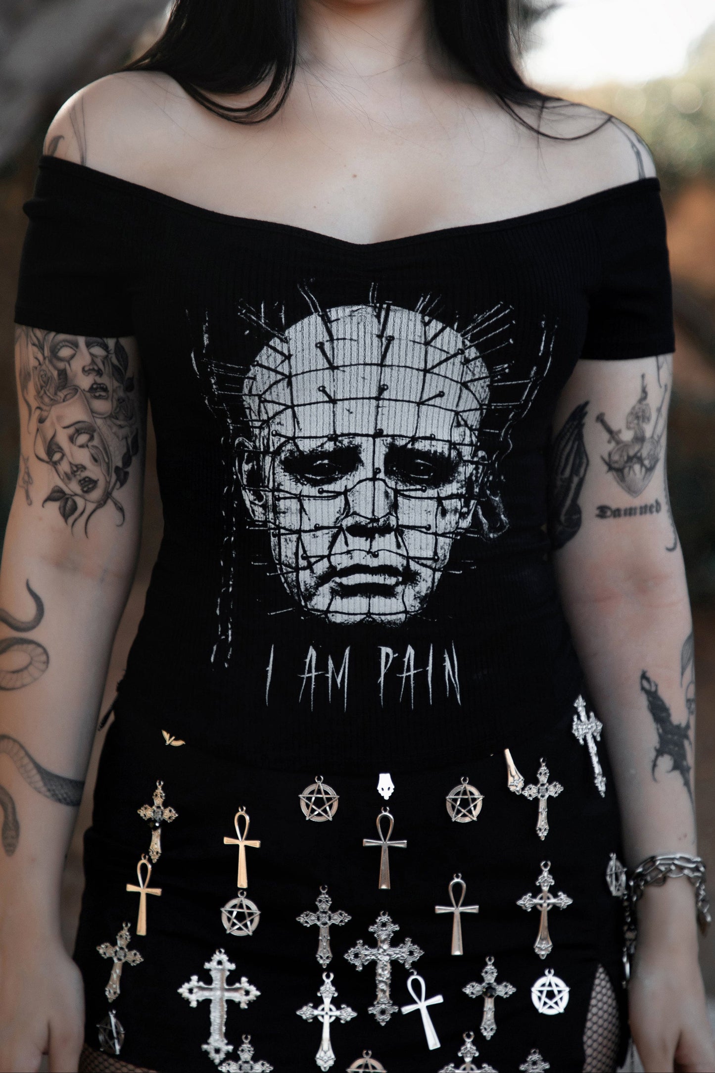 I am Pain Off Shoulder Top