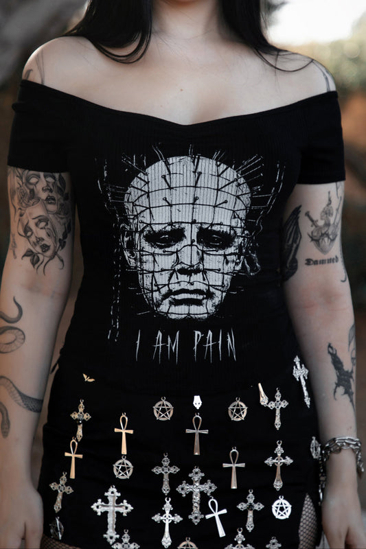 I am Pain Off Shoulder Top
