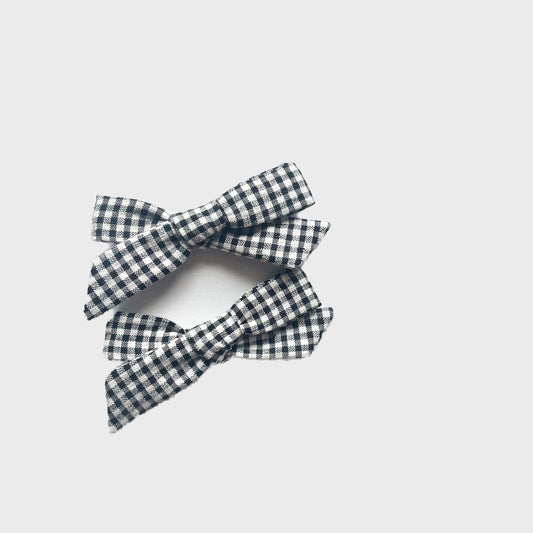 Vintage Black Gingham Madison Pigtail Set