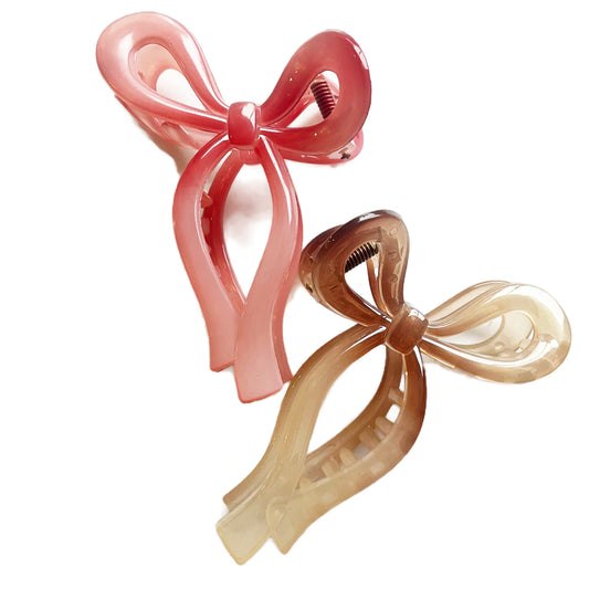 Ombre Bow Claw Clip