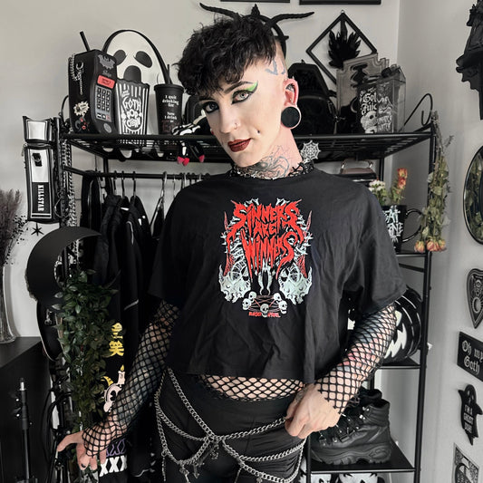 Sinners Are Winners Crop Top